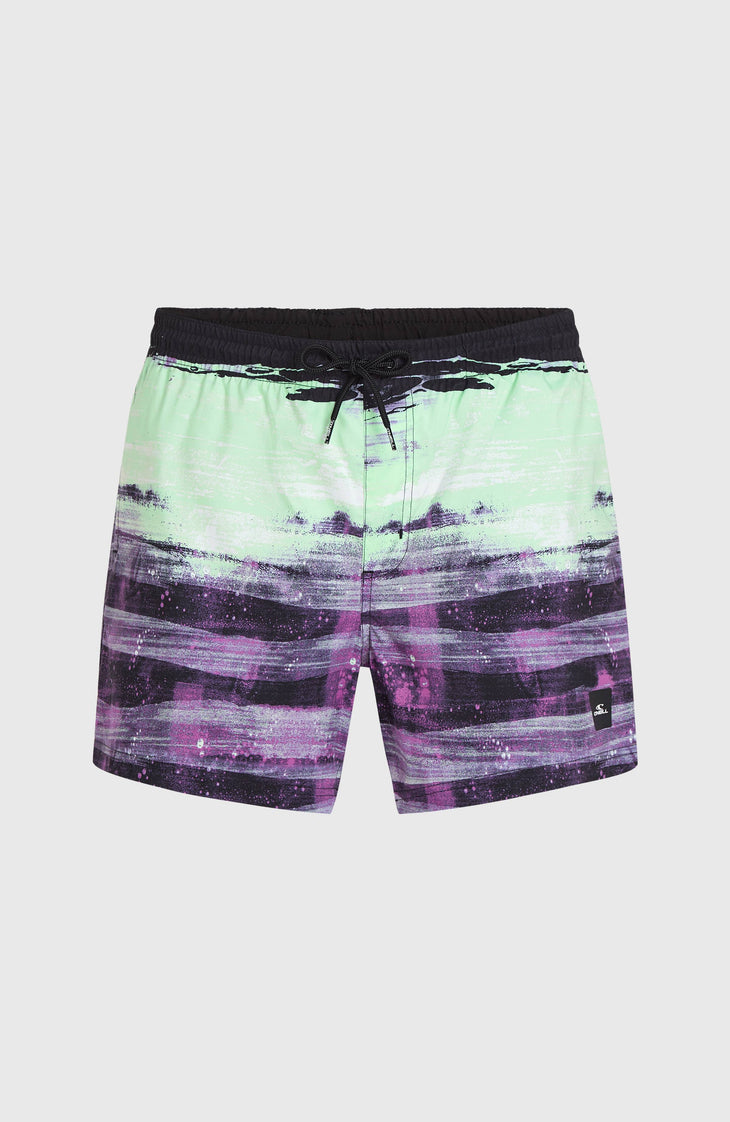 Cali Gradient 15'' Swim Shorts | Purple Melted Texture