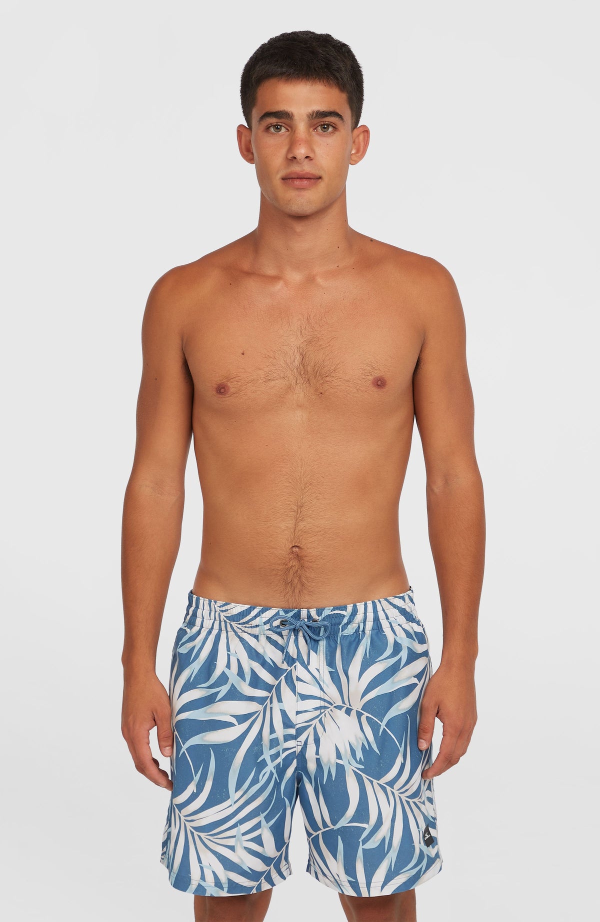 Cali Floral 16'' Swim Shorts | Blue Dipped Leaves