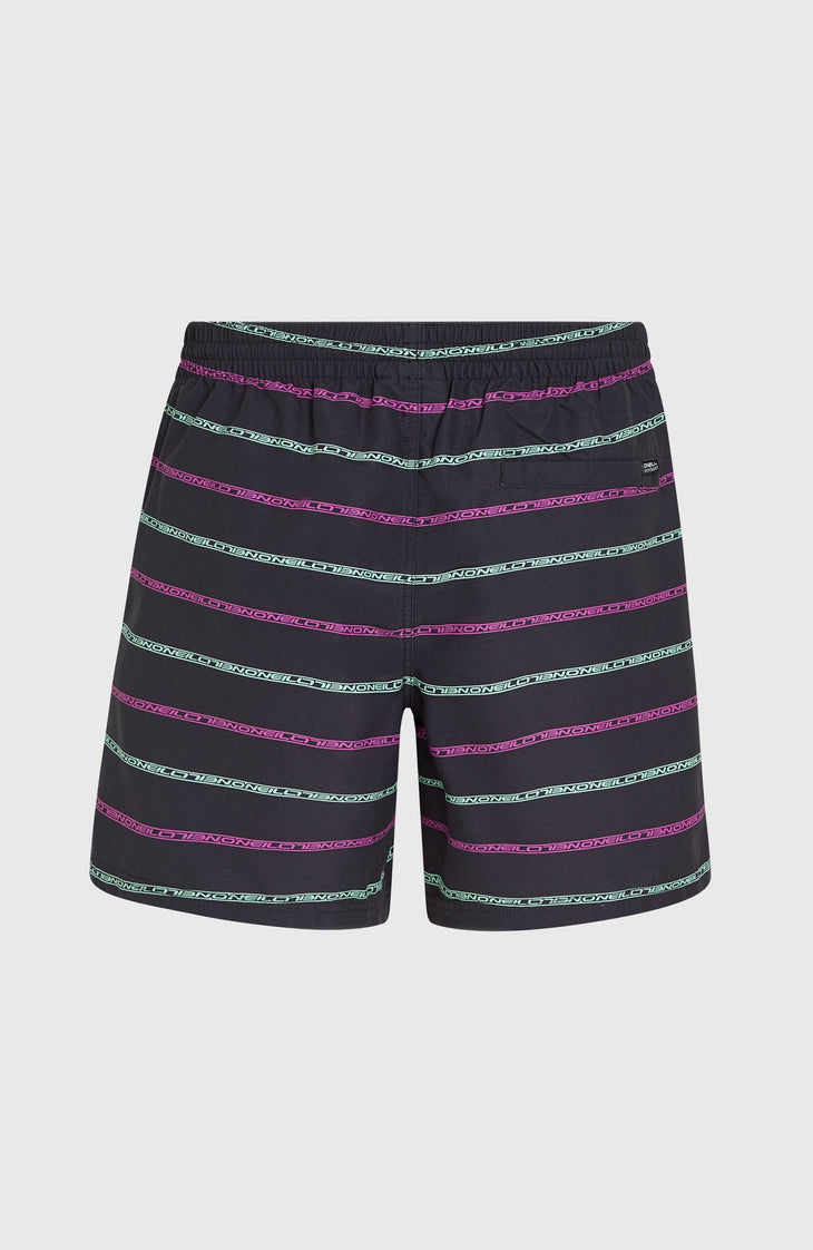 Cali First 15'' Swim Shorts | Black/Purple O'Neill Stripe