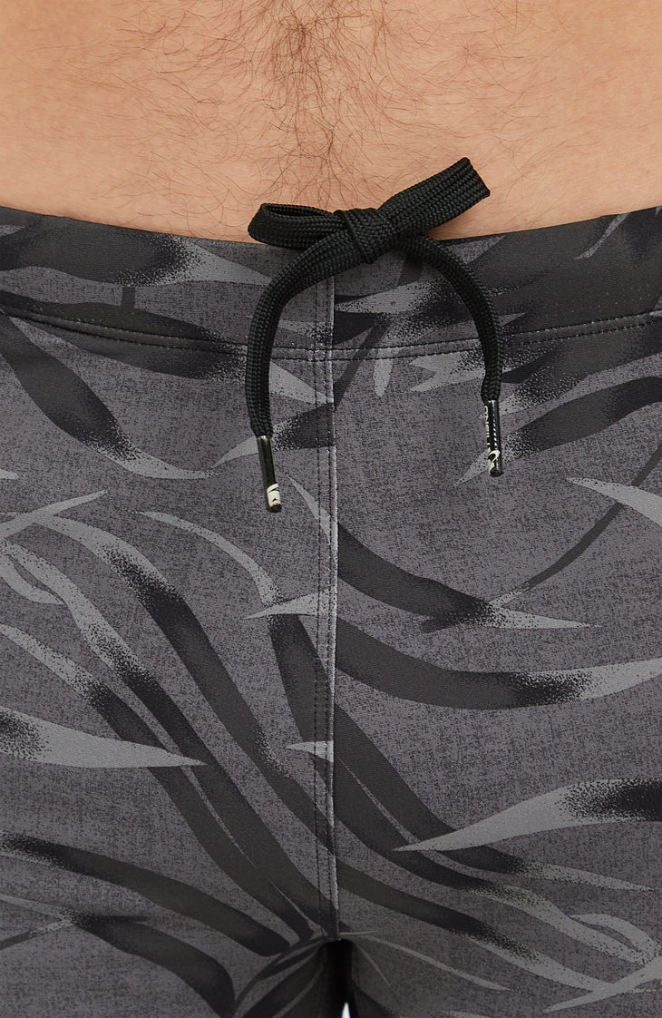 Essentials Floral Racer | Black Dipped Leaves