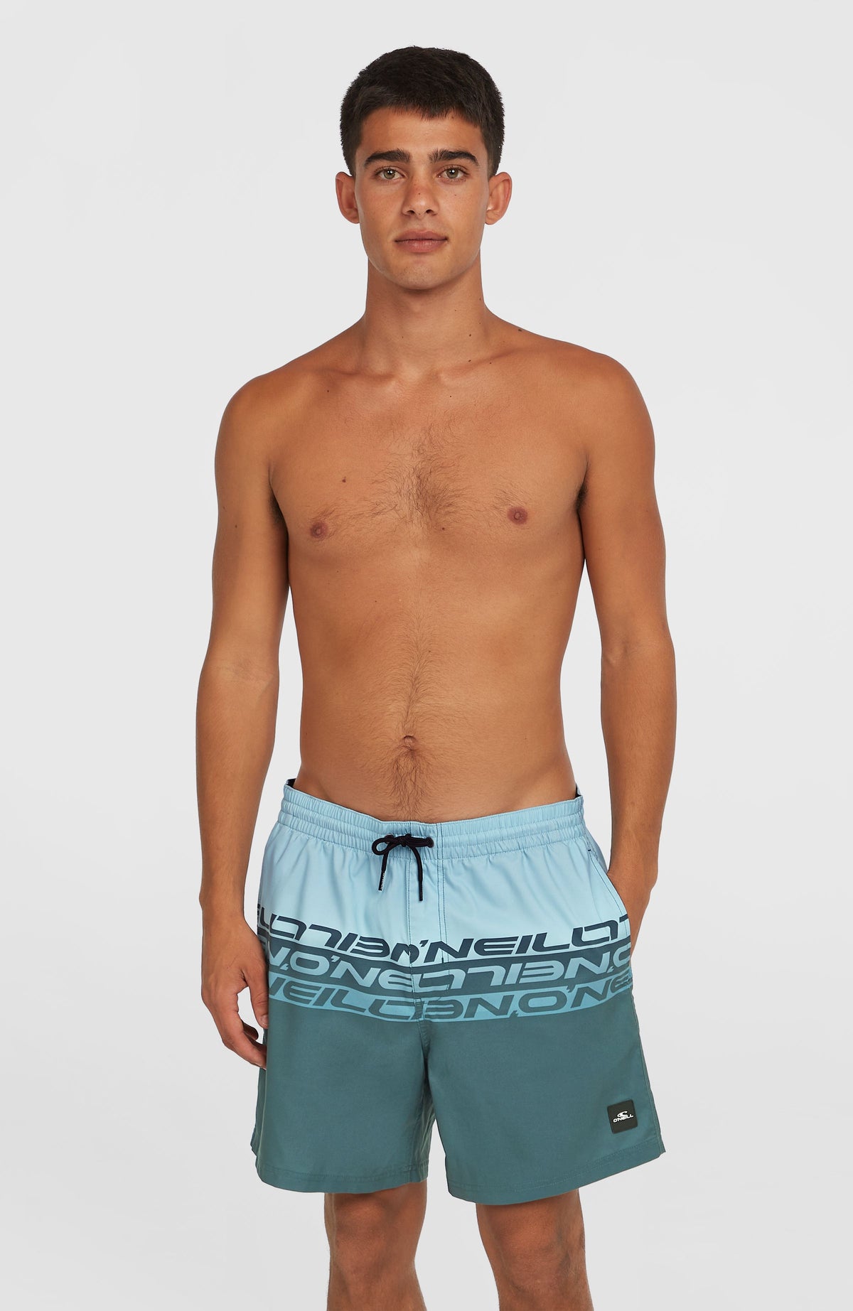 Cali Stripe 16'' Swim Shorts | Blue Upside Down