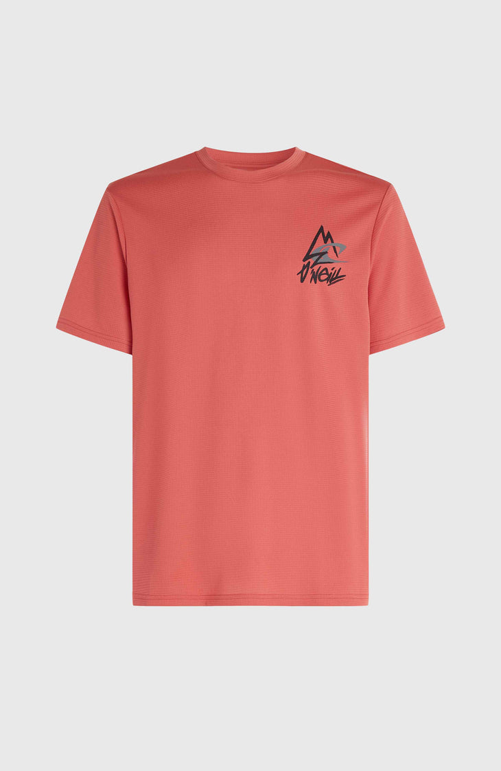 O’Neill Hybrid Logo Polygiene T-Shirt | Red Orcher