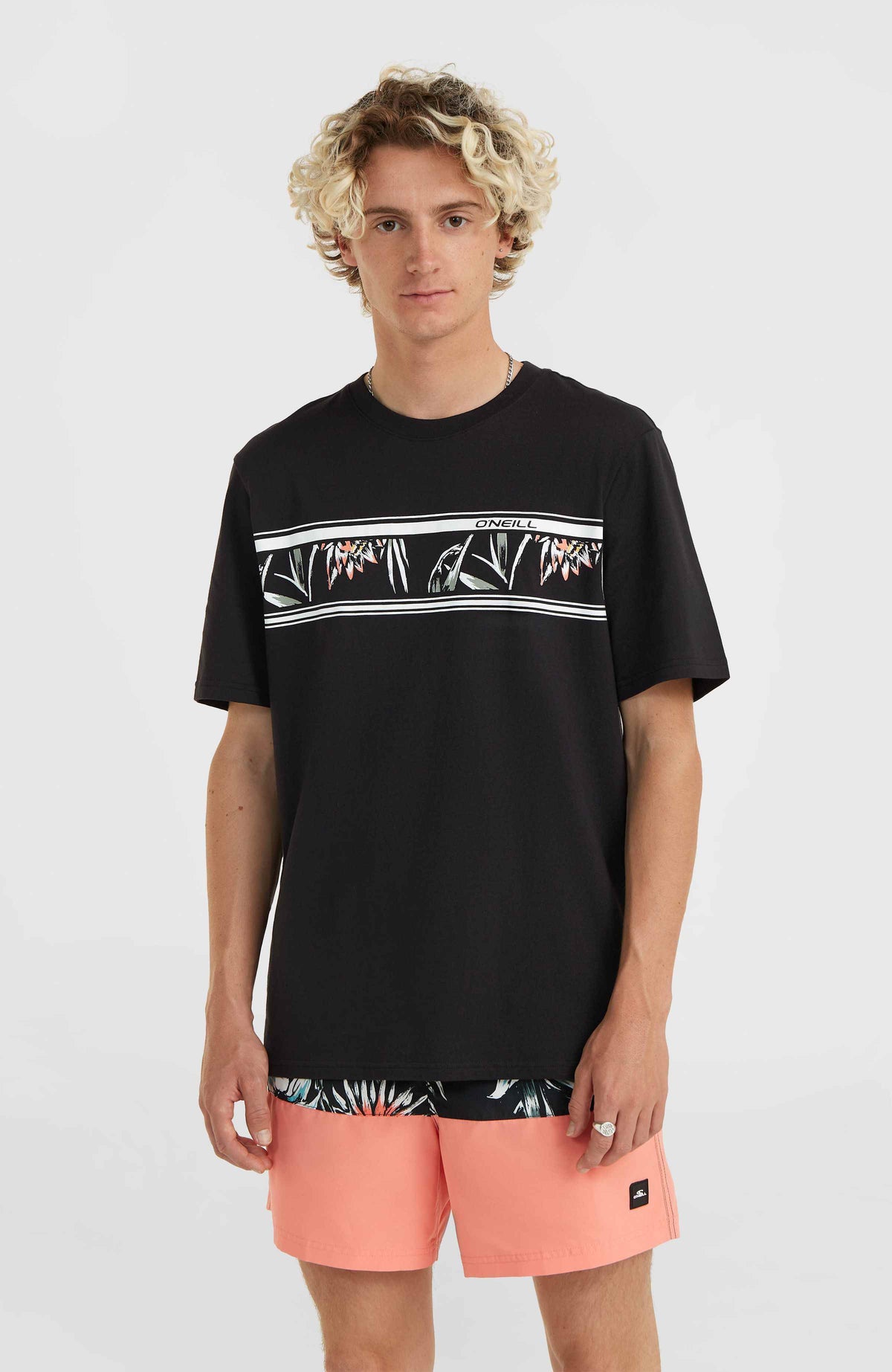 Mix and Match Floral Graphic T-Shirt | Black Out