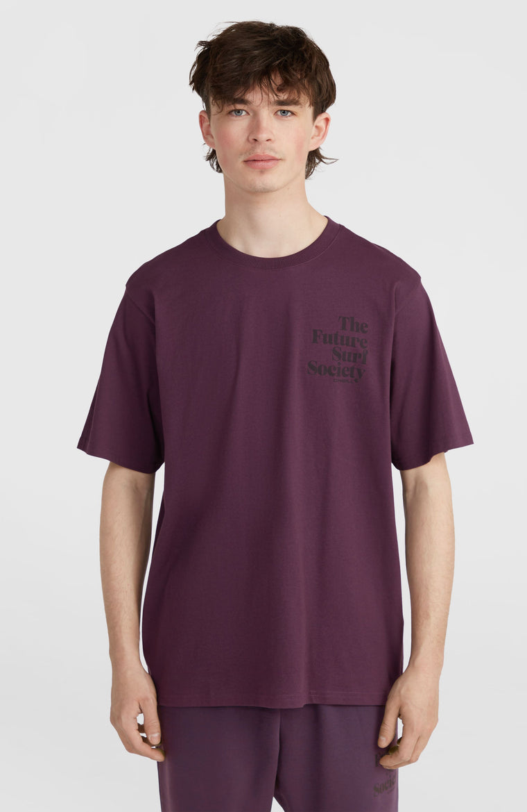 Future Surf Society T-Shirt | Aubergine Future Surf Society T-Shirt | Aubergine