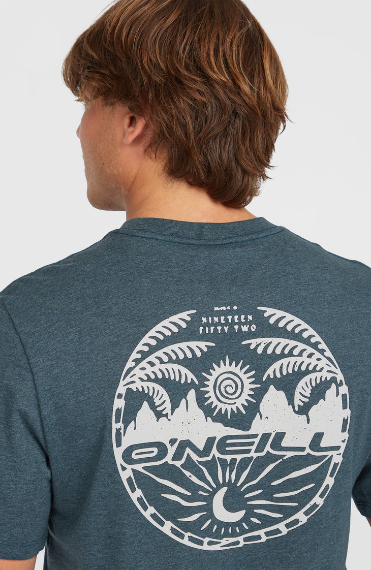 Back Print T-Shirt | Alma Steel Melange