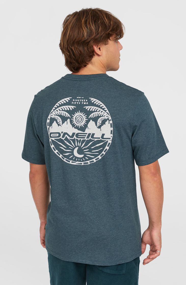Back Print T-Shirt | Alma Steel Melange