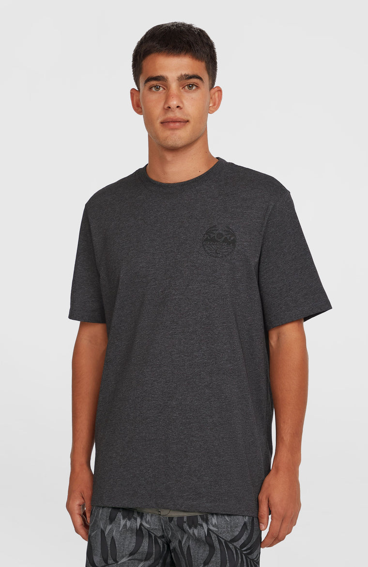 Back Print T-Shirt | Black Out Melange Back Print T-Shirt | Black Out Melange