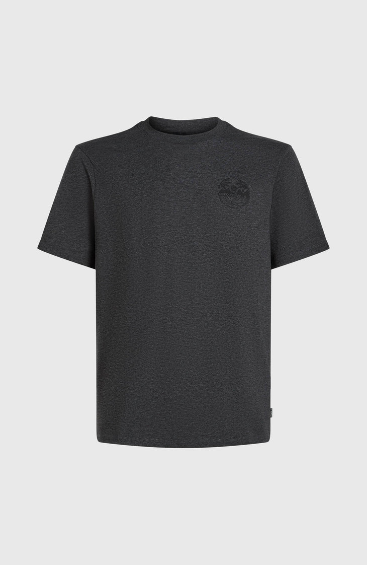 Back Print T-Shirt | Black Out Melange