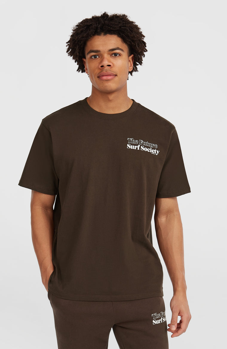 Future Surf Society T-Shirt | Coffee Bean Future Surf Society T-Shirt | Coffee Bean