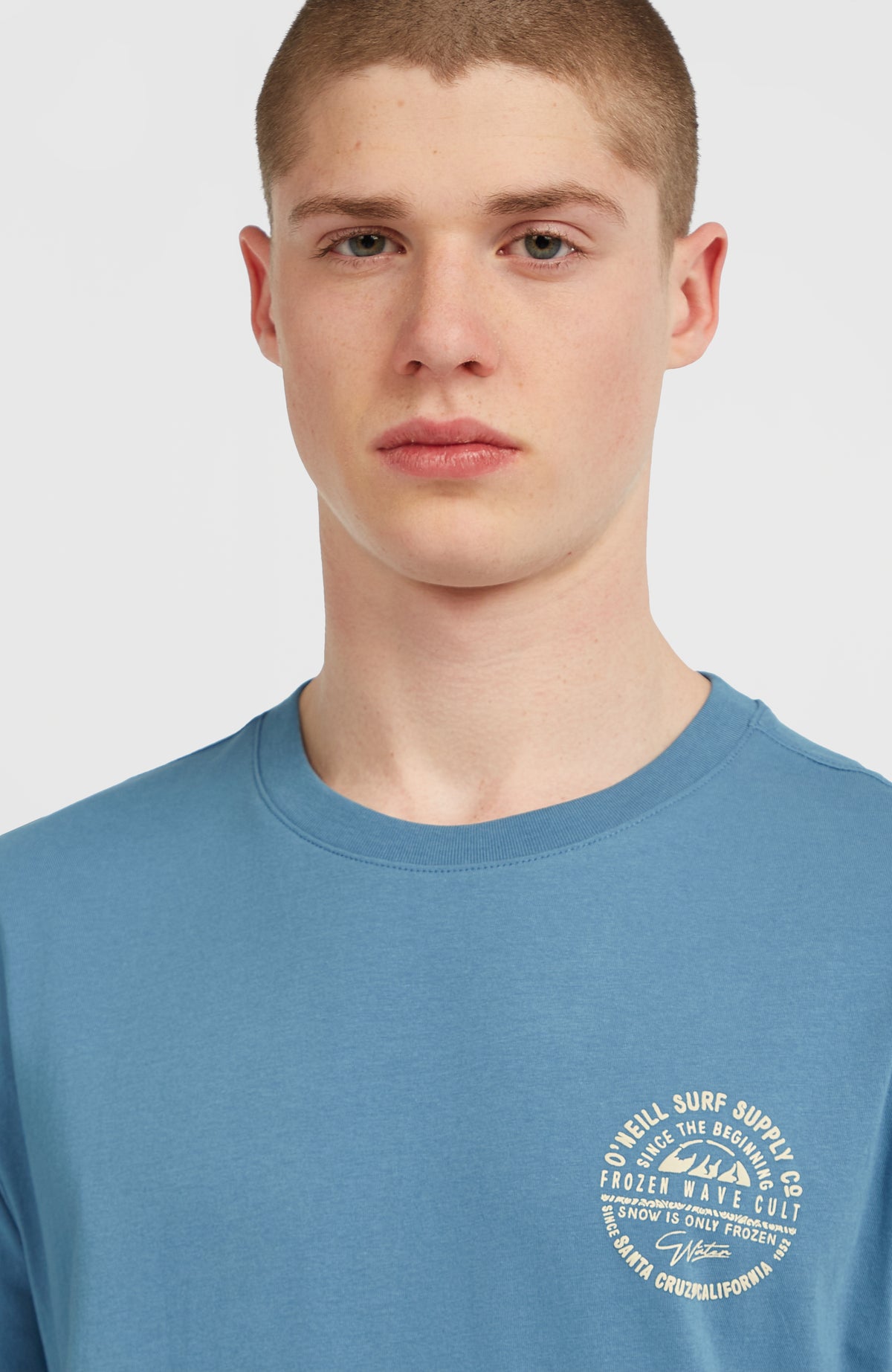Chest-Print T-Shirt | Mozart Blue