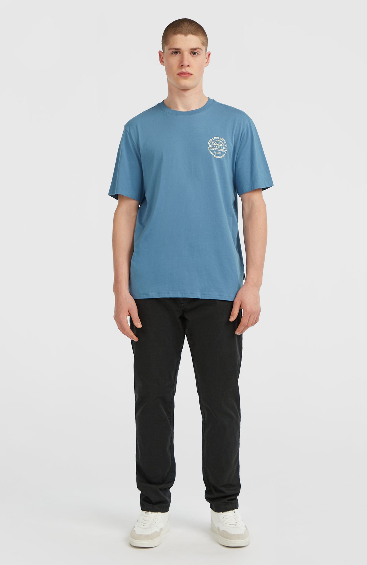 Chest-Print T-Shirt | Mozart Blue
