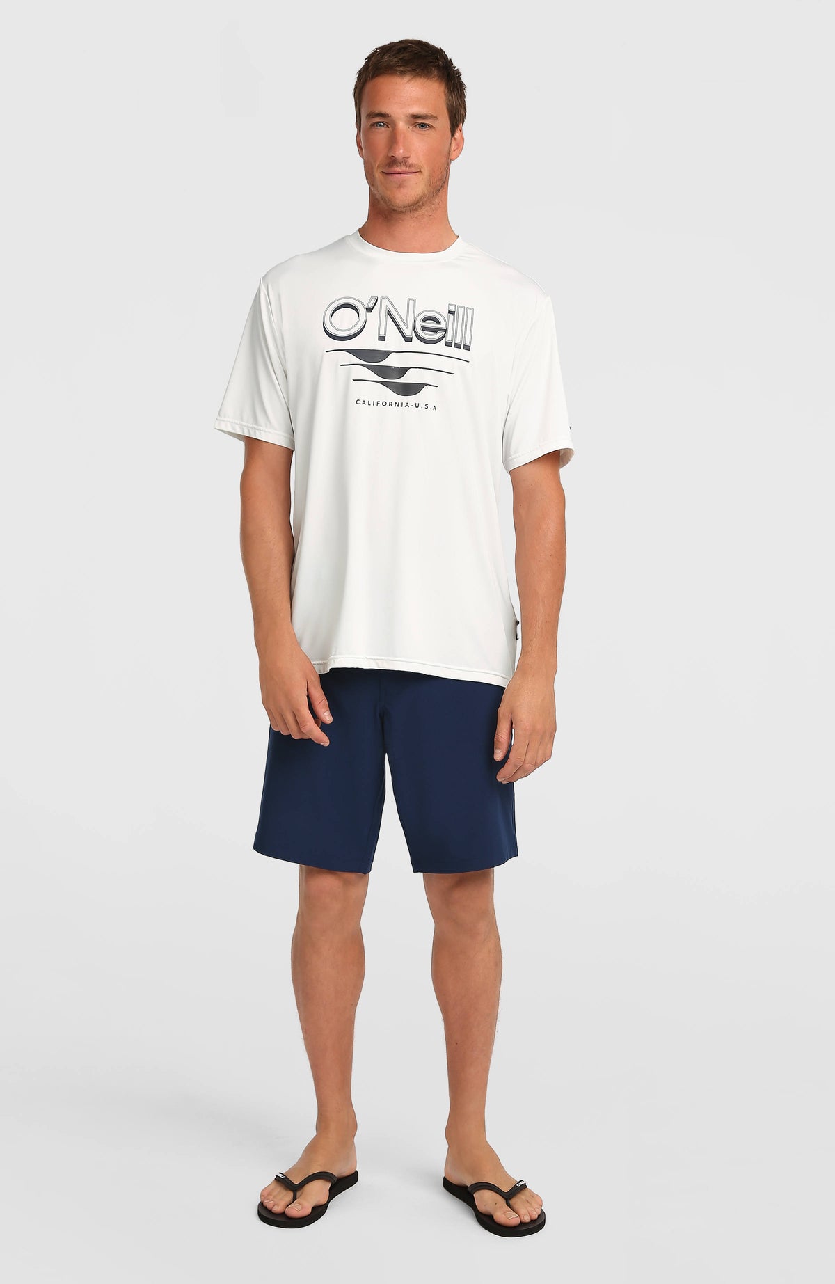 O'Neill Hybrid UPF 50+ Polygiene Graphic T-Shirt | Snow White