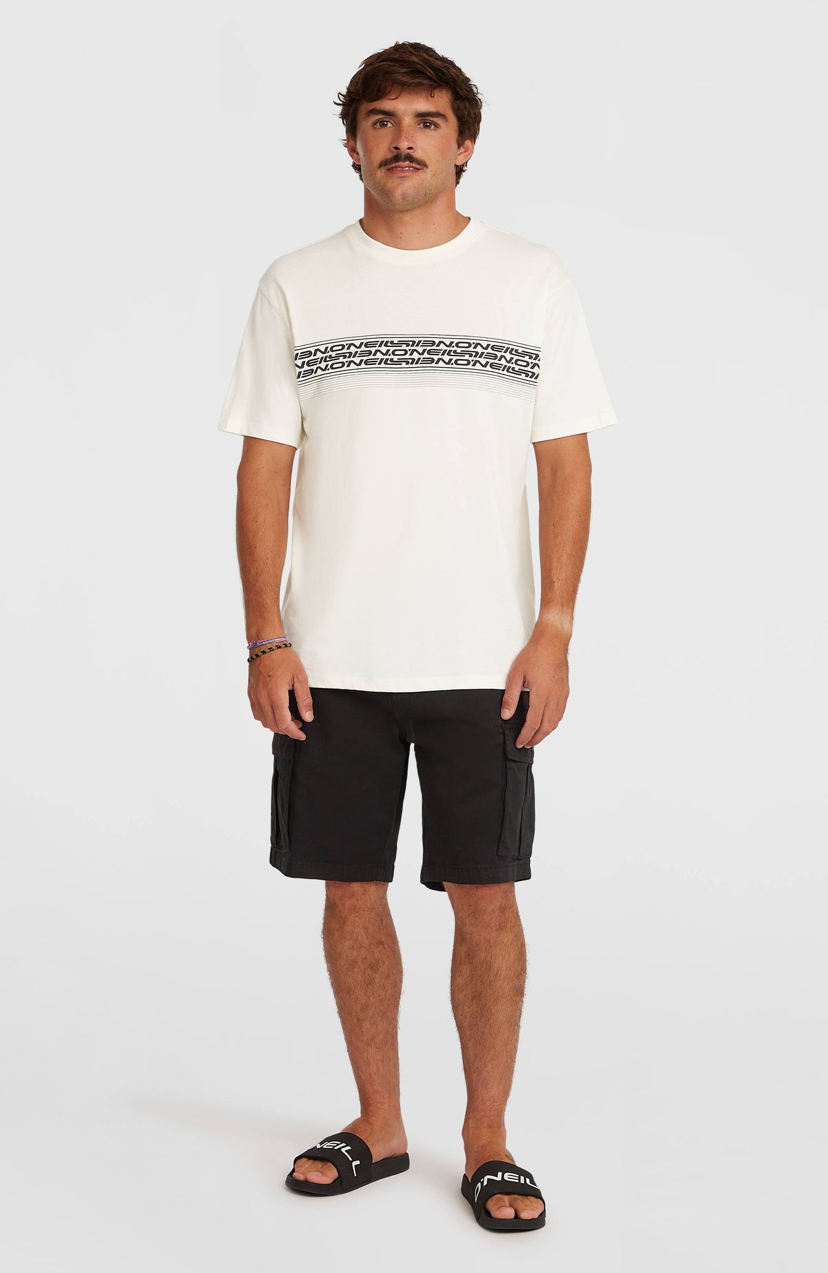 O’Neill Logo Stripe T-Shirt | Snow White