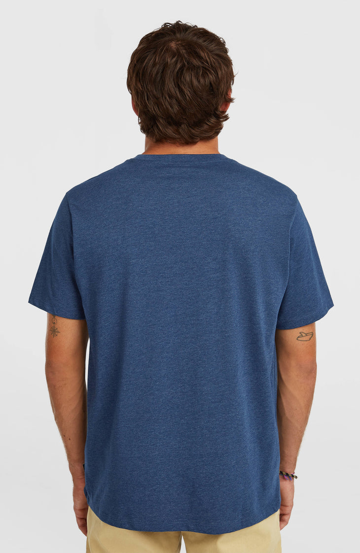 Melange Chest Print T-Shirt | English Evening