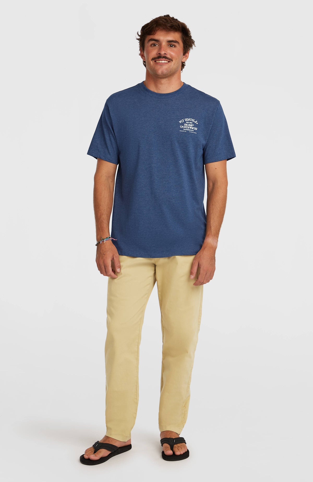 Melange Chest Print T-Shirt | English Evening