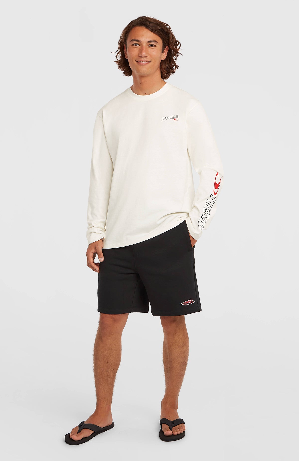 Essentials 90s Logo Long-Sleeve T-Shirt | Snow White