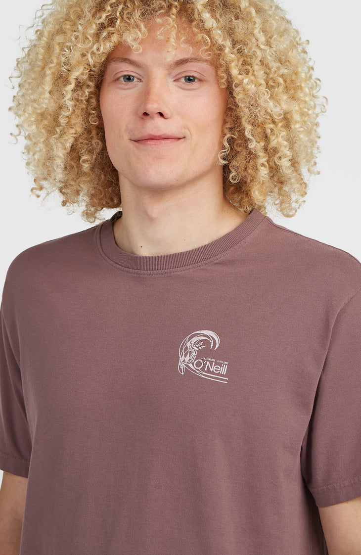 O'Riginals Retro Back-Print T-Shirt | Purple Gray