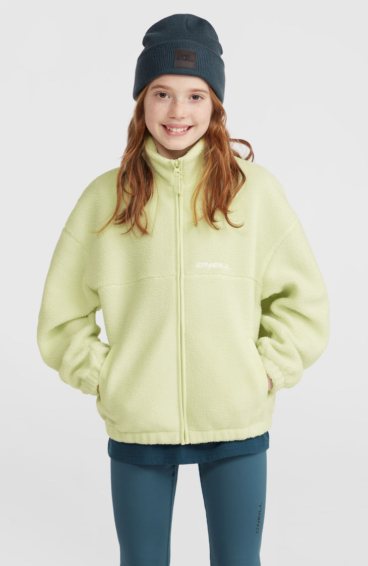 High-Pile Full-Zip Fleece | Lime Wash