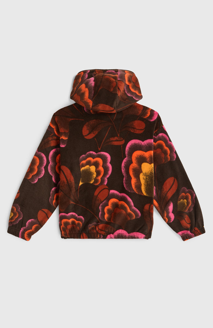 Superfleece Half-Zip Hoodie | Brown Originals Flower