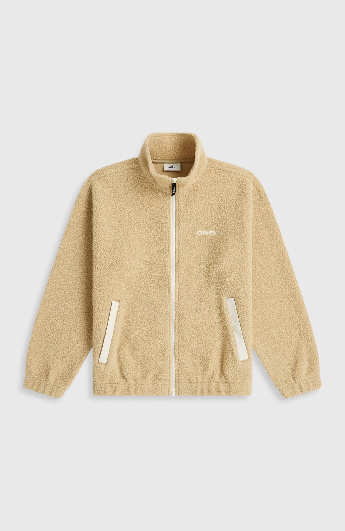 High-Pile Full-Zip Fleece | Olive Blush