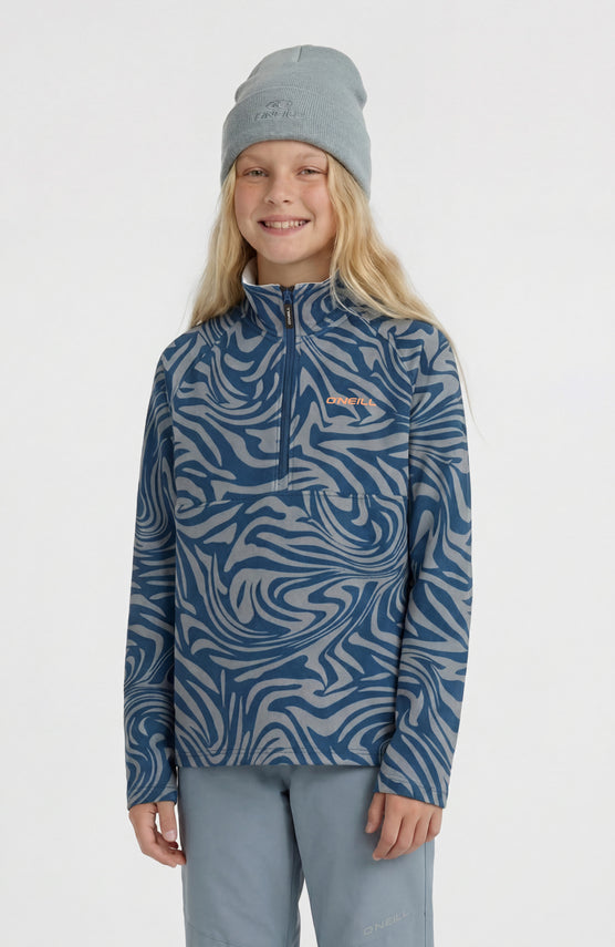 FWC'Cruz Printed Half-Zip Fleece | Blue Swirl Zebra