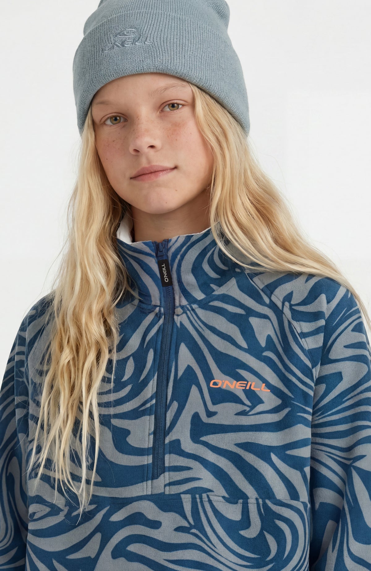 FWC'Cruz Printed Half-Zip Fleece | Blue Swirl Zebra