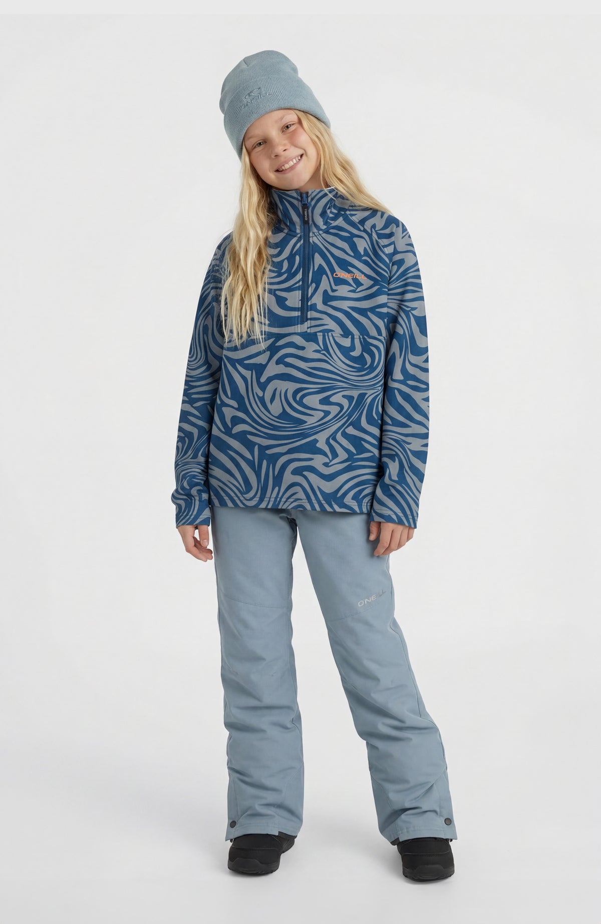 FWC'Cruz Printed Half-Zip Fleece | Blue Swirl Zebra
