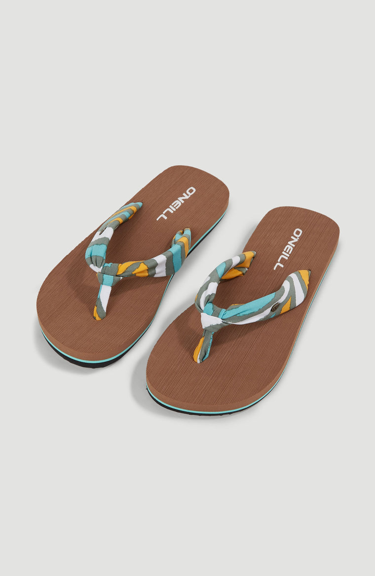 Ditsy Sun Sandals | Blue Rainbow Stripe Ditsy Sun Sandals | Blue Rainbow Stripe