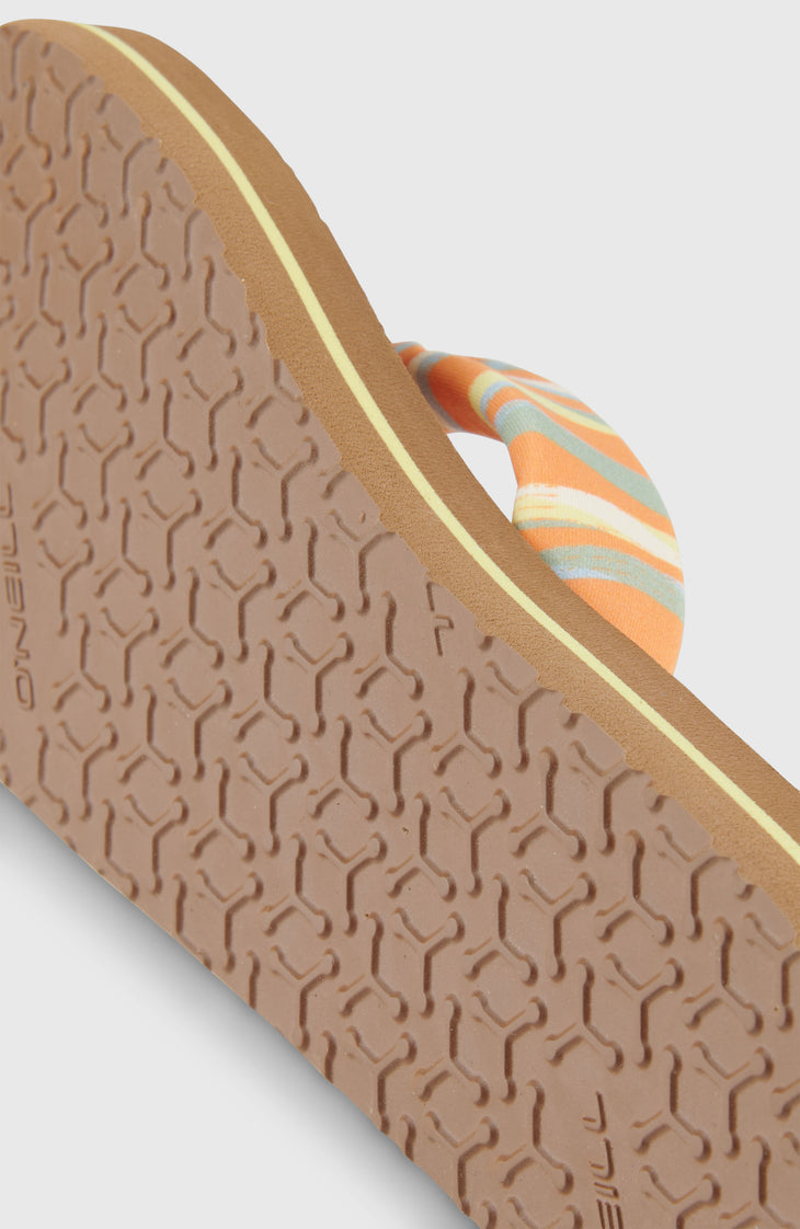 Ditsy Sun Sandals | Funky Peach Swirly