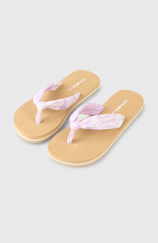 Ditsy Sun Sandals | Purple Island Sky