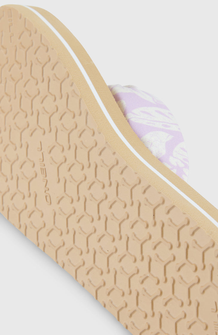 Ditsy Sun Sandals | Purple Island Sky