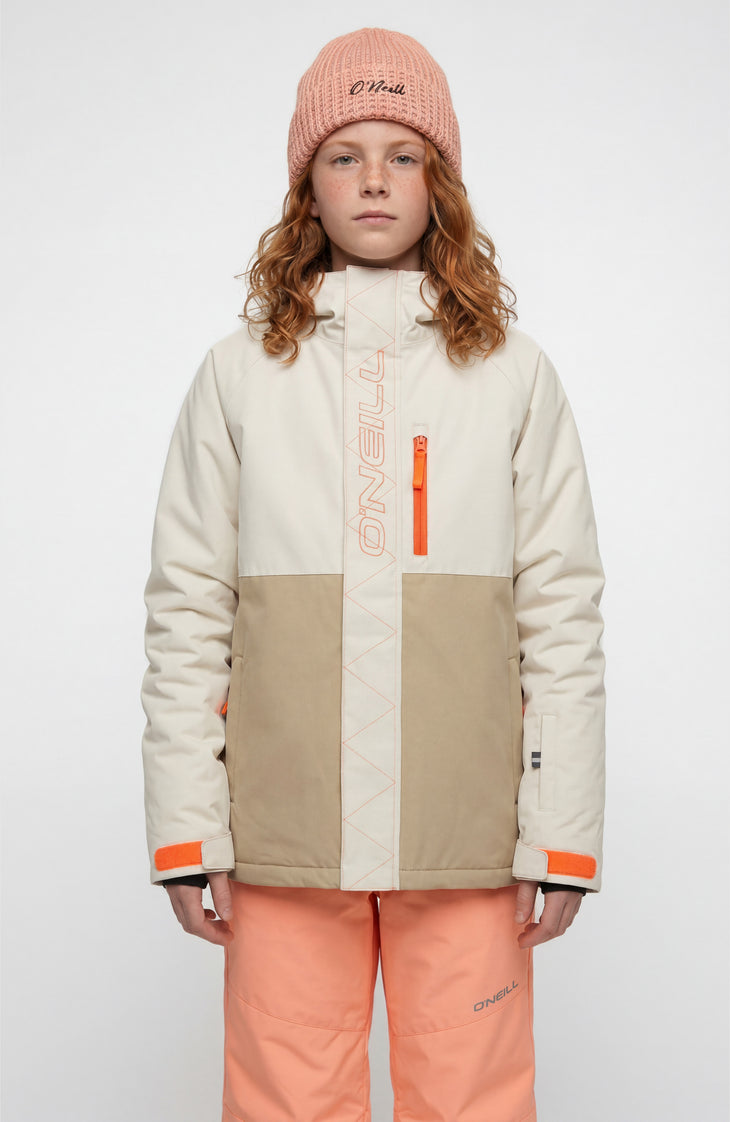 FWC'Cruz Raglan Snow Jacket | Linen White Colour Block