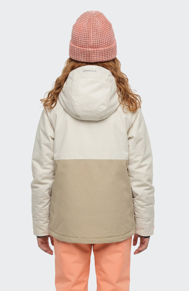 FWC'Cruz Raglan Snow Jacket | Linen White Colour Block