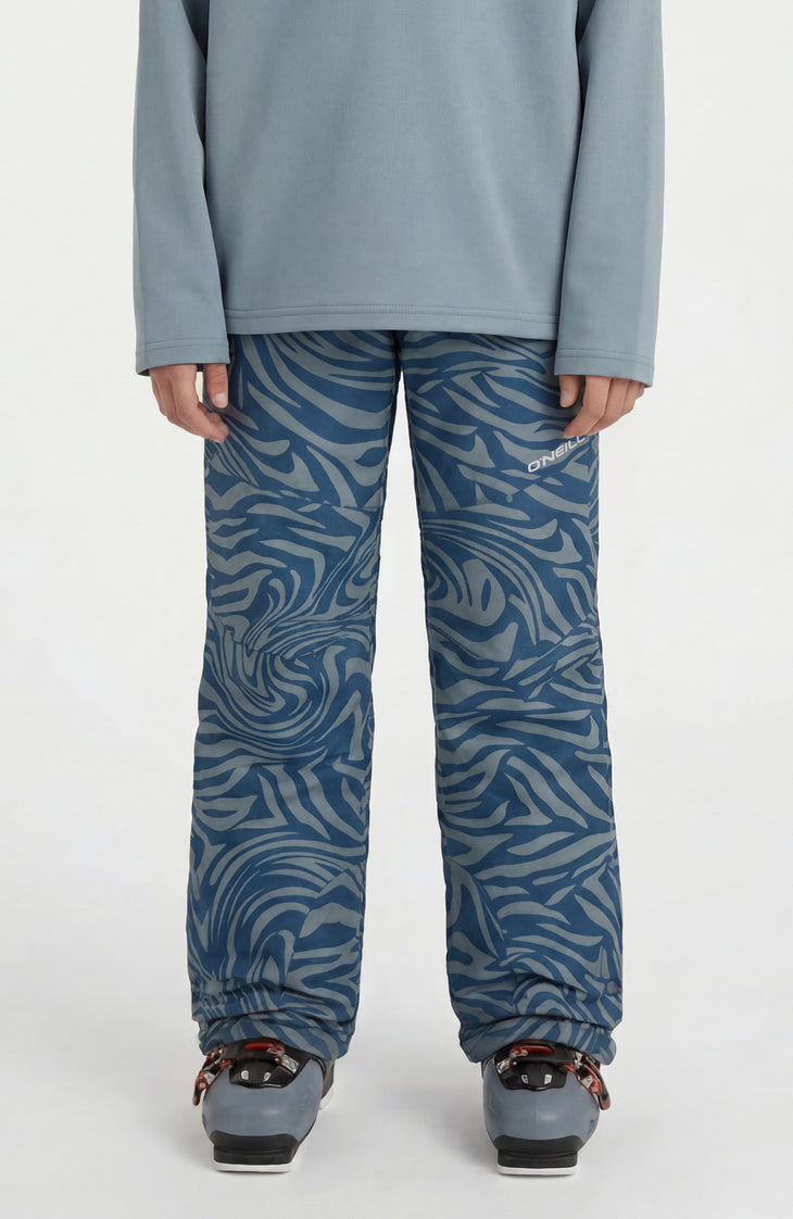 FWC'Cruz Snow Pants | Blue Swirl Zebra