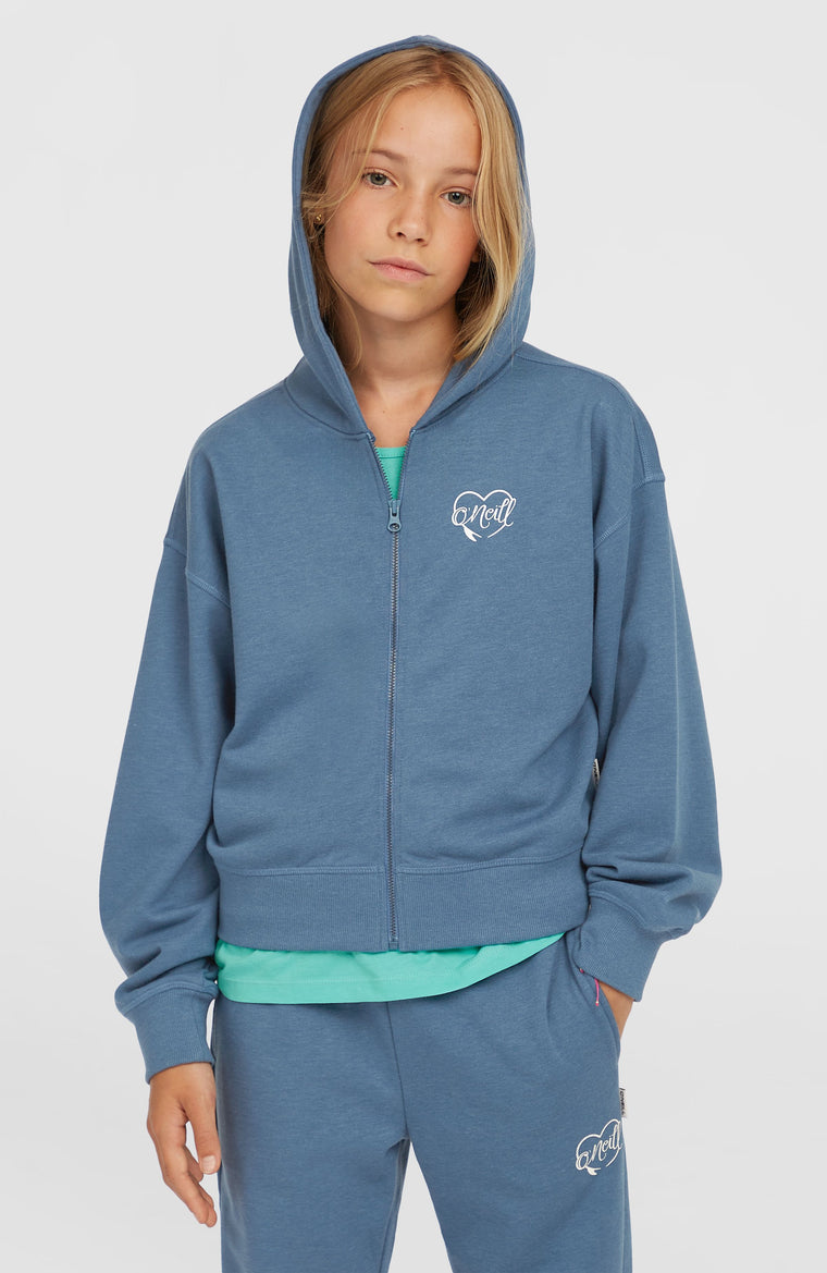 Script Falf-Zip Hoodie | Copen Blue Script Falf-Zip Hoodie | Copen Blue
