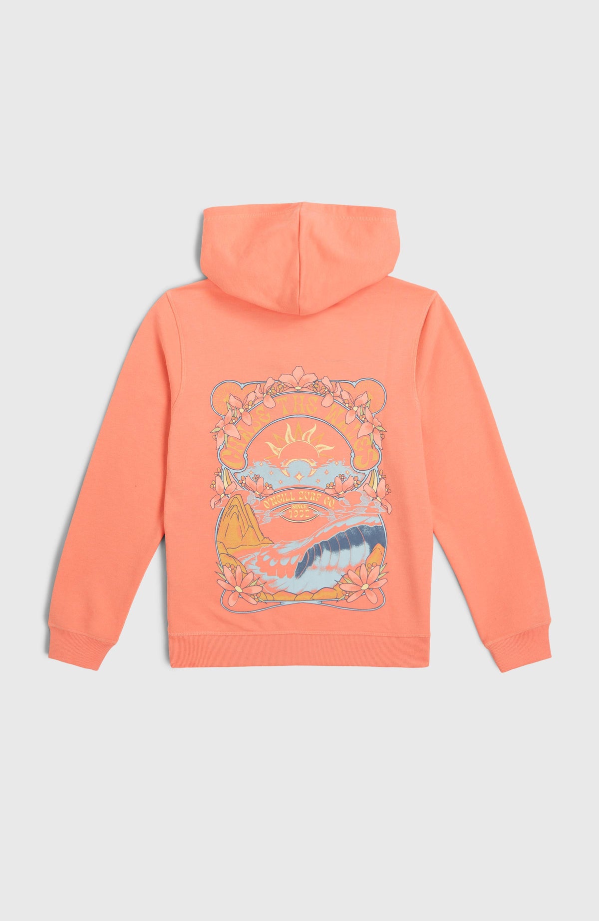 Back Print Hoodie | Coral Pink
