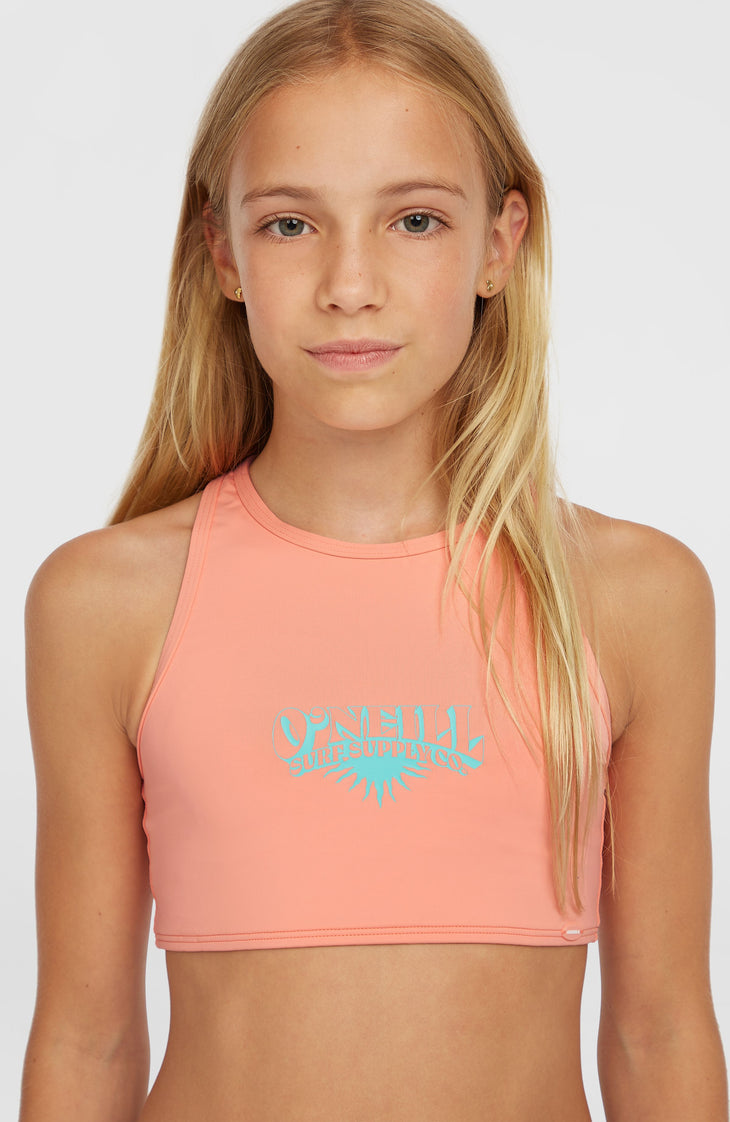 Cali Holiday Bikini Set | Coral Pink Colour Block