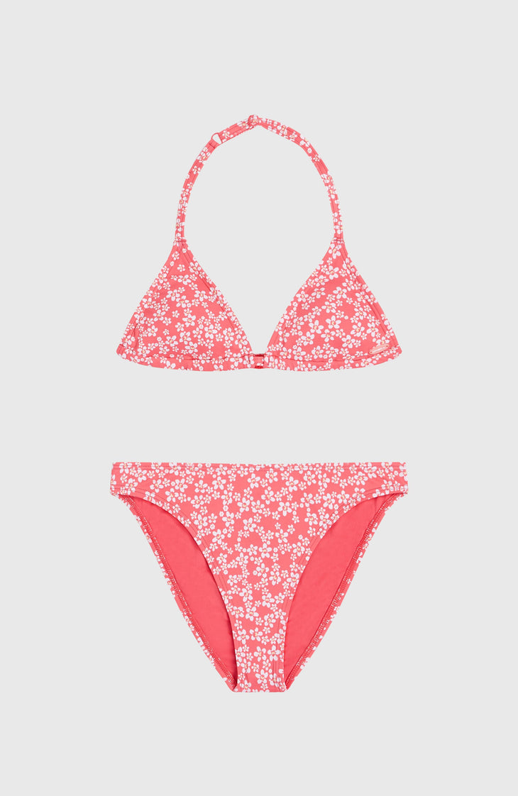 Essentials Triangle Bikini Set | Pink Milliflower