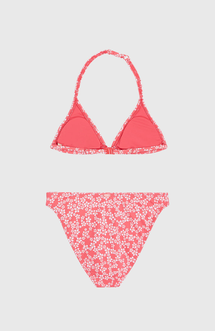 Essentials Triangle Bikini Set | Pink Milliflower