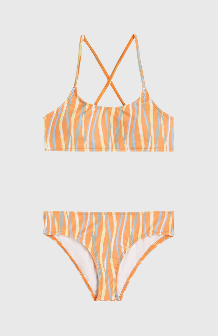 Essentials Bralette Bikini Set | Funky Peach Swirly