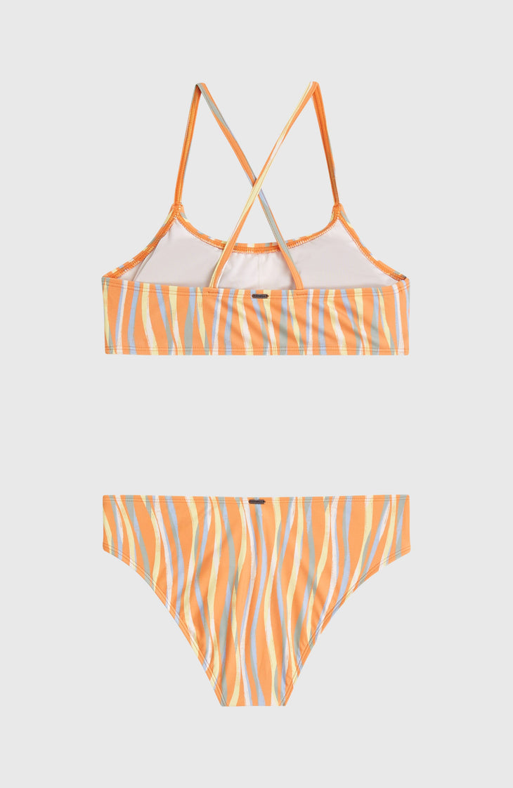 Essentials Bralette Bikini Set | Funky Peach Swirly