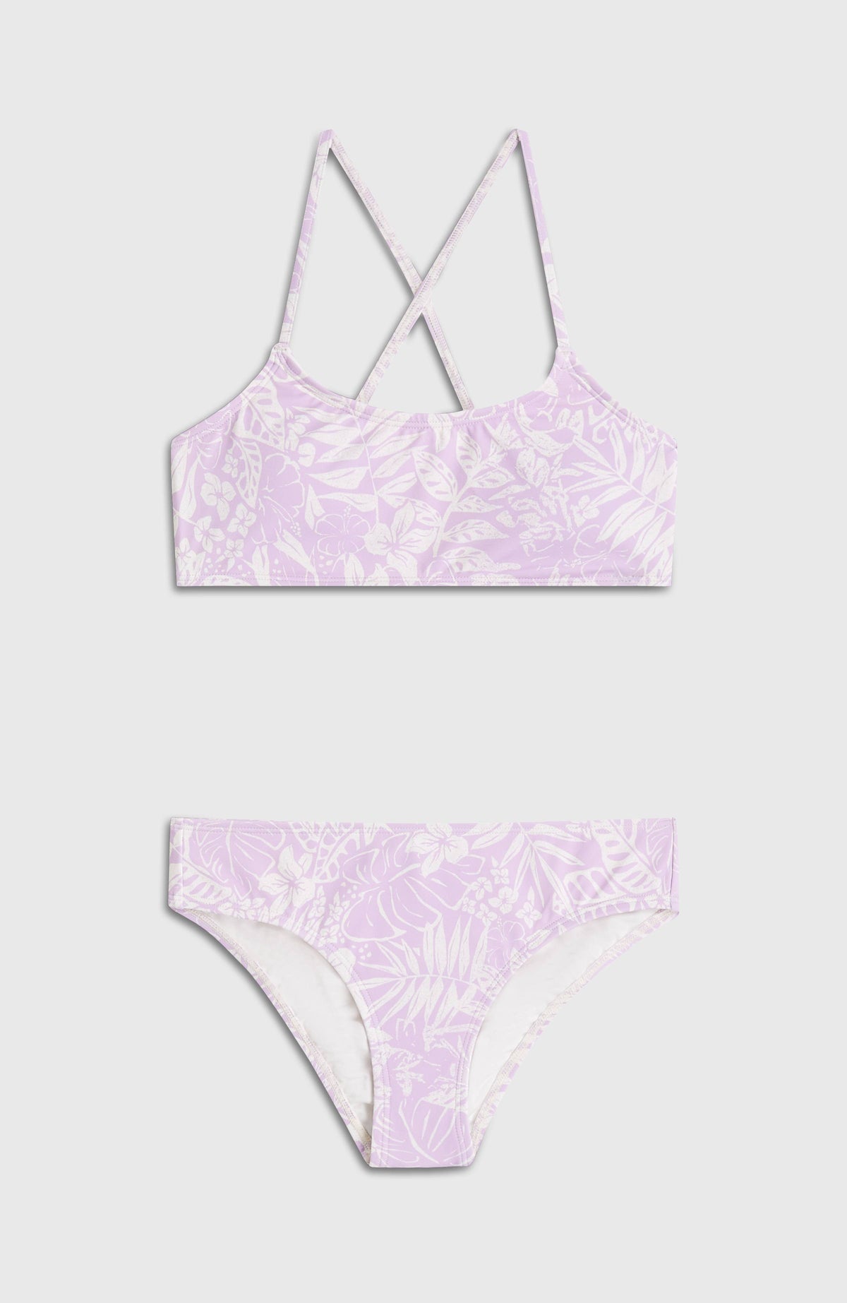 Essentials Bralette Bikini Set | Purple Island Sky