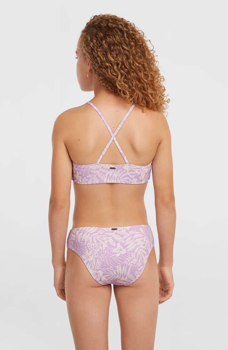 Essentials Bralette Bikini Set | Purple Island Sky
