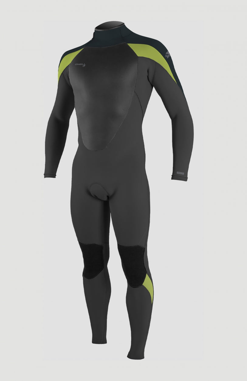 Epic 5/4 Back Zip Full Wetsuit | BLACK/GUNMETAL/DAYGLO