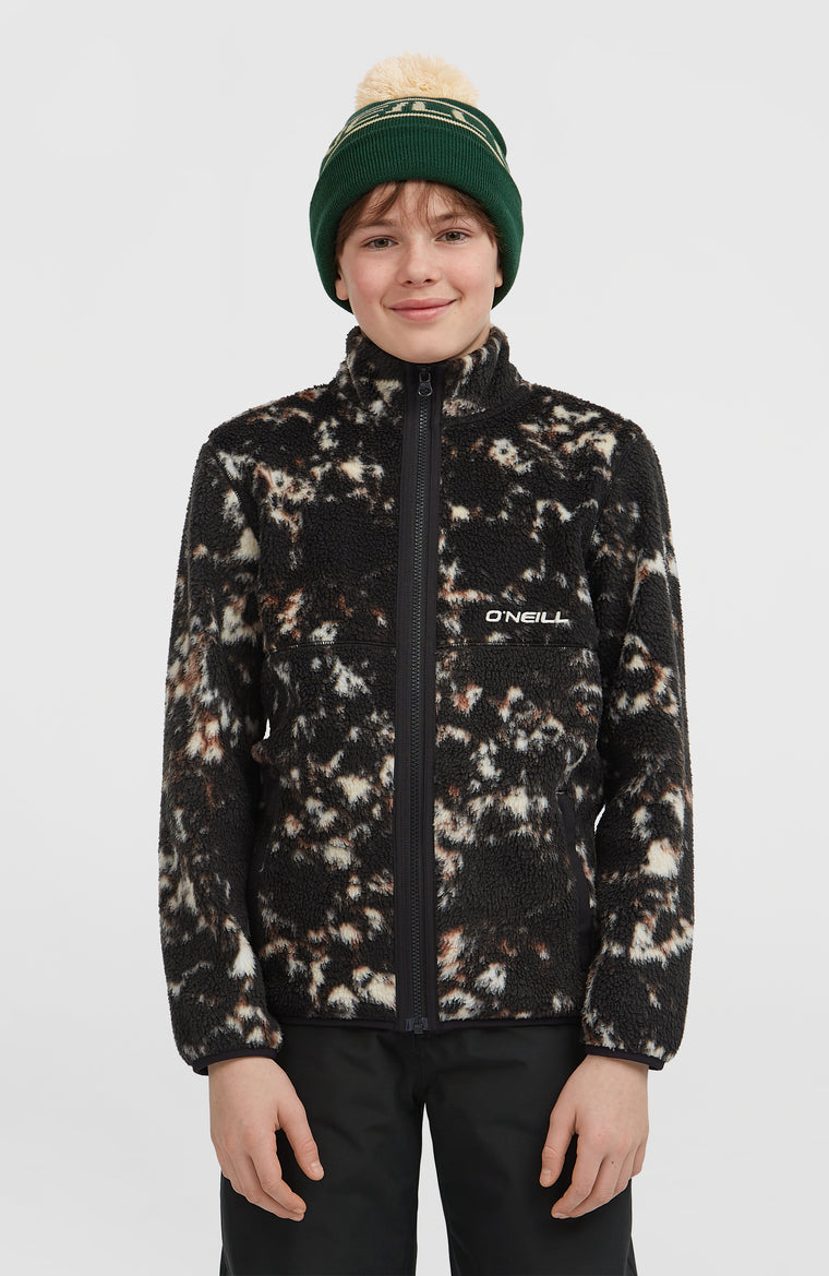 High-Pile Full-Zip Fleece | Black/Beige Quarry High-Pile Full-Zip Fleece | Black/Beige Quarry