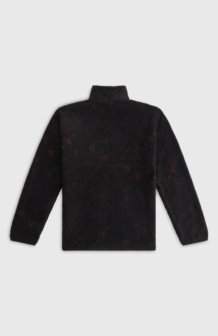 High-Pile Full-Zip Fleece | Black Basalt