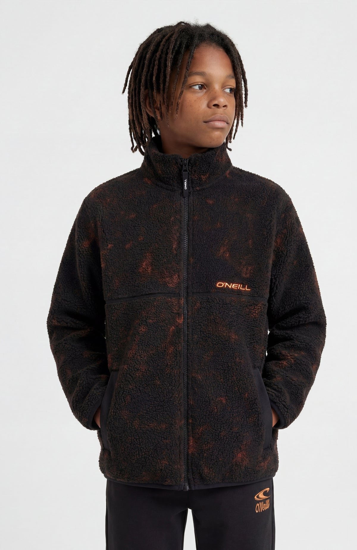 High-Pile Full-Zip Fleece | Black Basalt