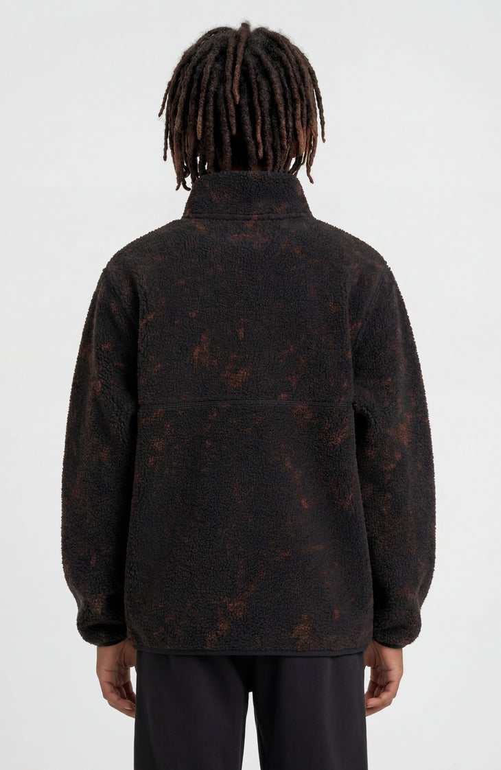 High-Pile Full-Zip Fleece | Black Basalt