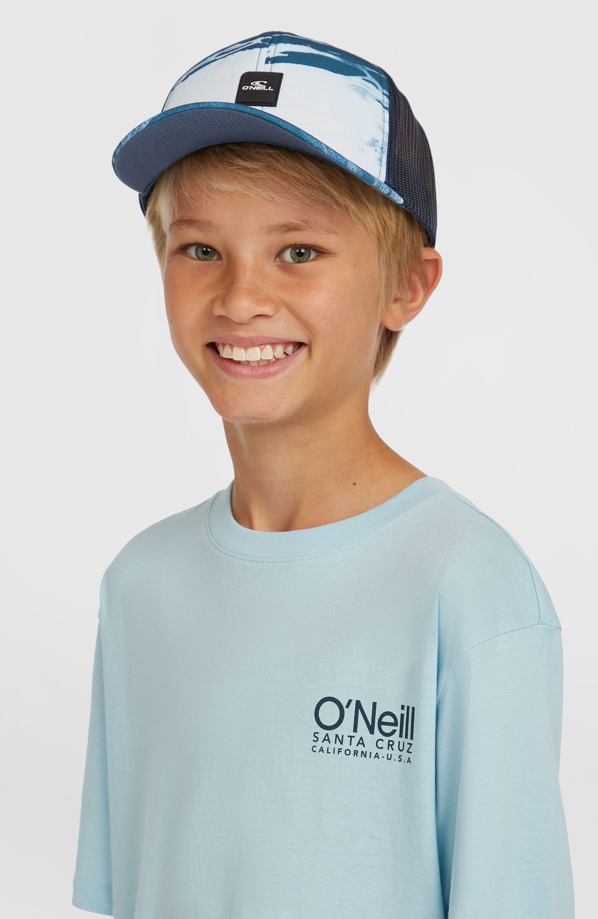 Flood Trucker Cap | Blue Melted Stripe Boys