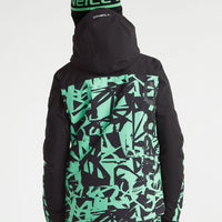 Texture Snow Jacket | Green Scribble